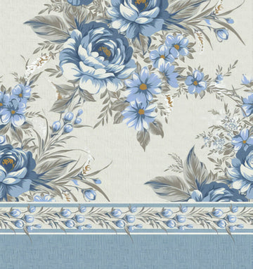 Set lenzuola in Flanella con Trattamento Antipilling - Rose Blu